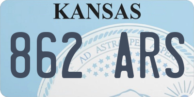 KS license plate 862ARS