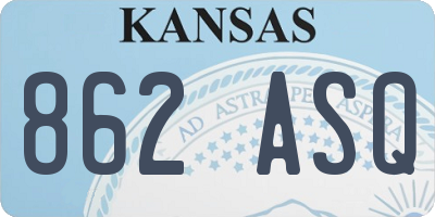 KS license plate 862ASQ