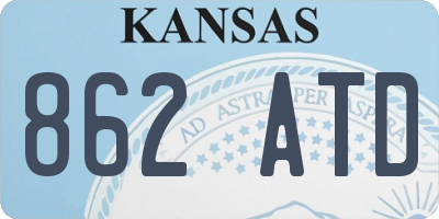 KS license plate 862ATD