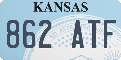 KS license plate 862ATF