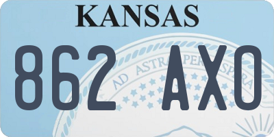 KS license plate 862AXO