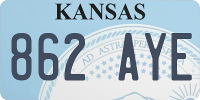 KS license plate 862AYE