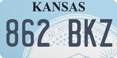 KS license plate 862BKZ