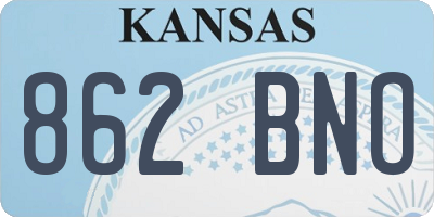 KS license plate 862BNO