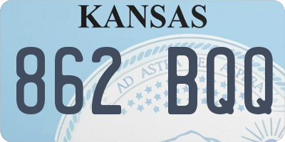 KS license plate 862BQQ