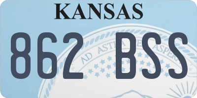 KS license plate 862BSS