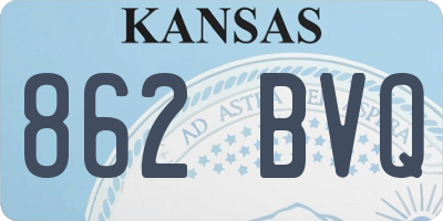KS license plate 862BVQ