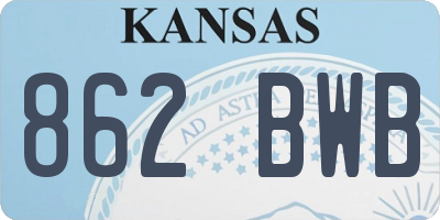 KS license plate 862BWB