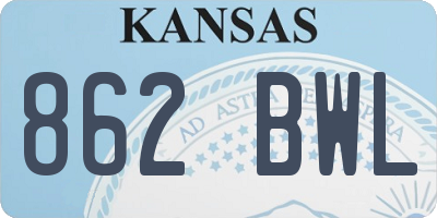 KS license plate 862BWL