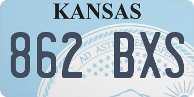 KS license plate 862BXS