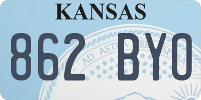 KS license plate 862BYO