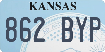 KS license plate 862BYP
