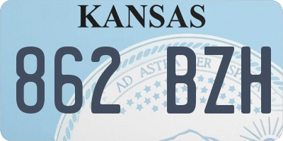 KS license plate 862BZH