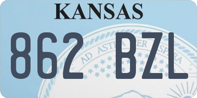 KS license plate 862BZL