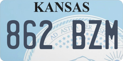 KS license plate 862BZM