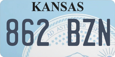 KS license plate 862BZN