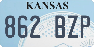 KS license plate 862BZP