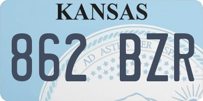 KS license plate 862BZR