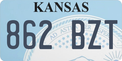 KS license plate 862BZT