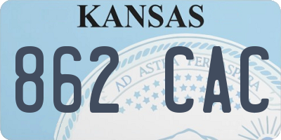 KS license plate 862CAC