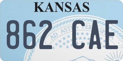 KS license plate 862CAE