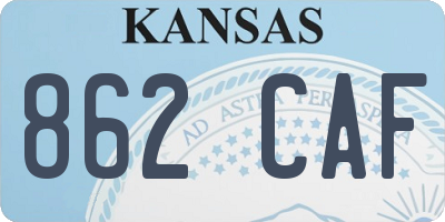 KS license plate 862CAF