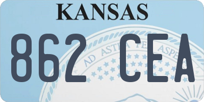KS license plate 862CEA