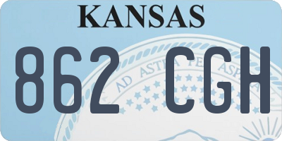 KS license plate 862CGH