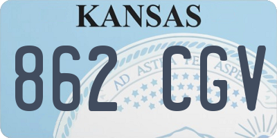 KS license plate 862CGV