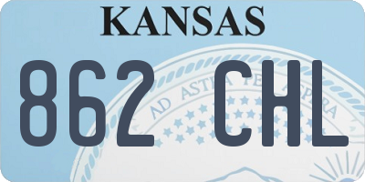 KS license plate 862CHL