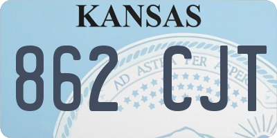 KS license plate 862CJT