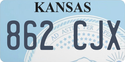 KS license plate 862CJX