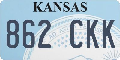 KS license plate 862CKK