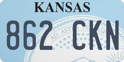KS license plate 862CKN