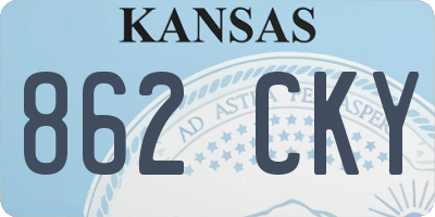 KS license plate 862CKY