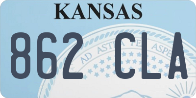KS license plate 862CLA