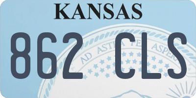 KS license plate 862CLS