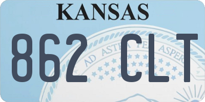KS license plate 862CLT