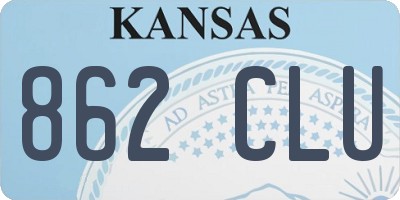 KS license plate 862CLU