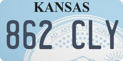 KS license plate 862CLY