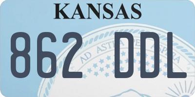 KS license plate 862DDL