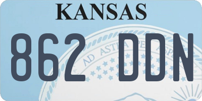KS license plate 862DDN