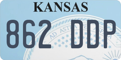 KS license plate 862DDP