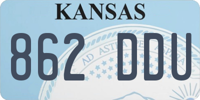 KS license plate 862DDU