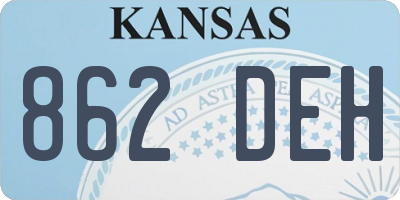 KS license plate 862DEH