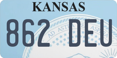 KS license plate 862DEU