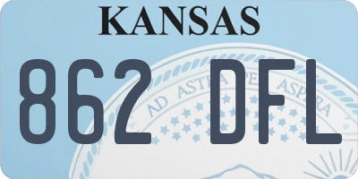 KS license plate 862DFL
