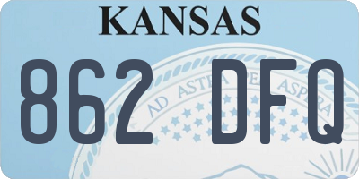 KS license plate 862DFQ