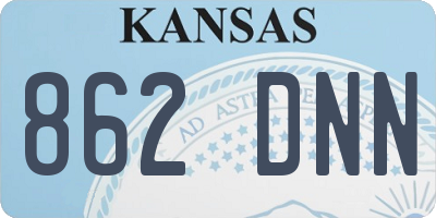 KS license plate 862DNN