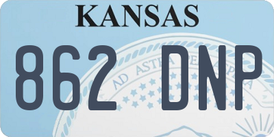 KS license plate 862DNP